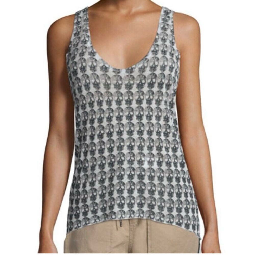 Zadig & Voltaire Lee Skull Linen Tank Top